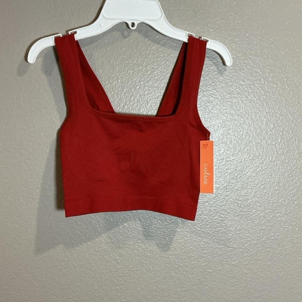 Colsie square neck crop top in size S